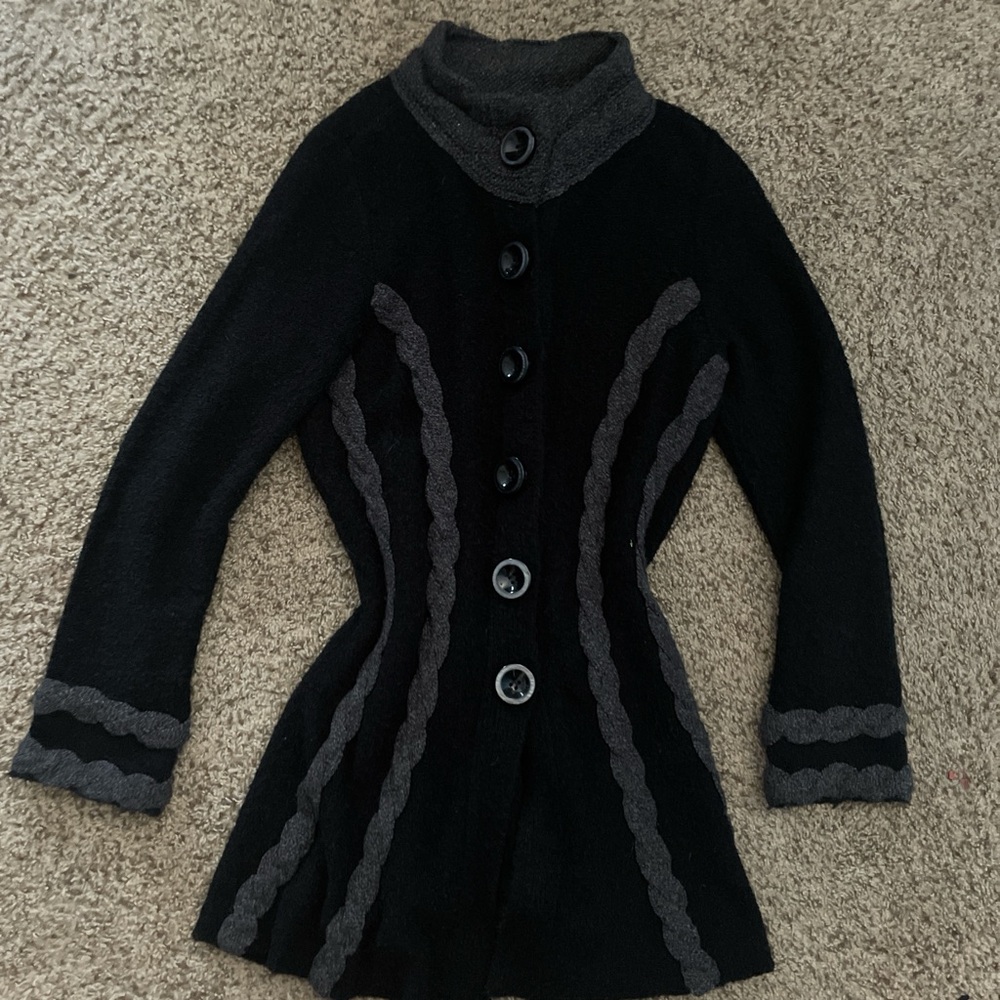 Elegant Black and Gray Women's Blazer